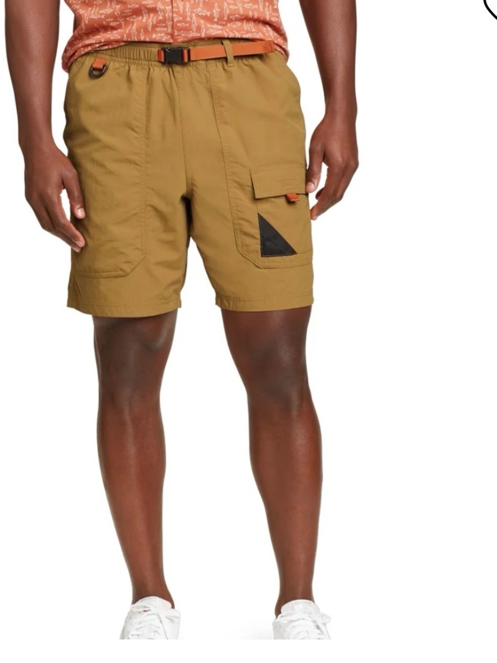 Eddie Bauer Tan Cargo Floatilla Shorts with Contrast Trim. Sz. L